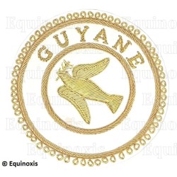 Badge / Macaron GLNF – Grande tenue provinciale – Grand Expert – Guyane – Brodé main